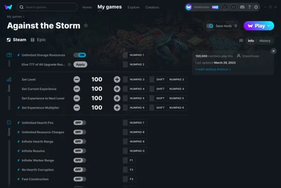 Against the Storm cheats screenshot