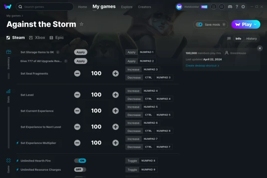 Against the Storm cheats screenshot