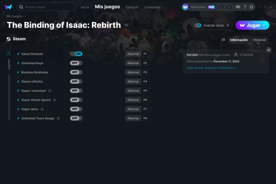 captura de pantalla de las trampas de The Binding of Isaac: Rebirth
