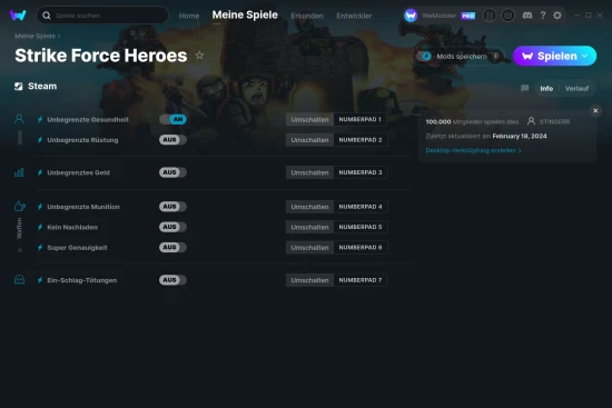Strike Force Heroes Cheats Screenshot