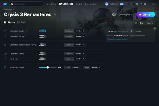 Crysis 3 Remastered hilelerin ekran görüntüsü