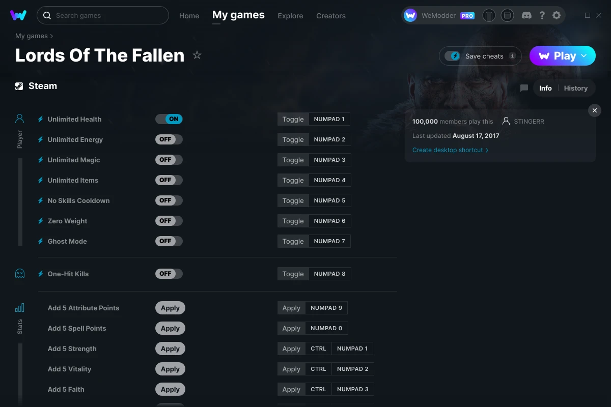Lords Of The Fallen (2014) cheats screenshot