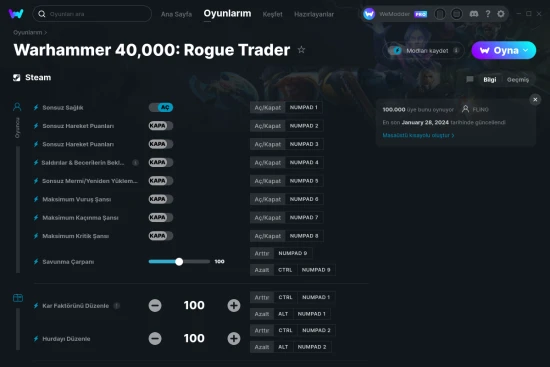Warhammer 40,000: Rogue Trader hilelerin ekran görüntüsü