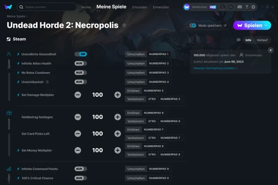 Undead Horde 2: Necropolis Cheats Screenshot