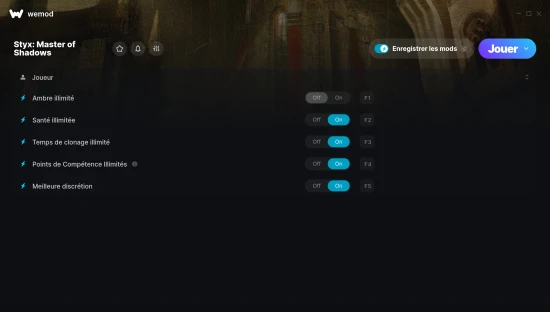 Capture d'écran de triches de Styx: Master of Shadows