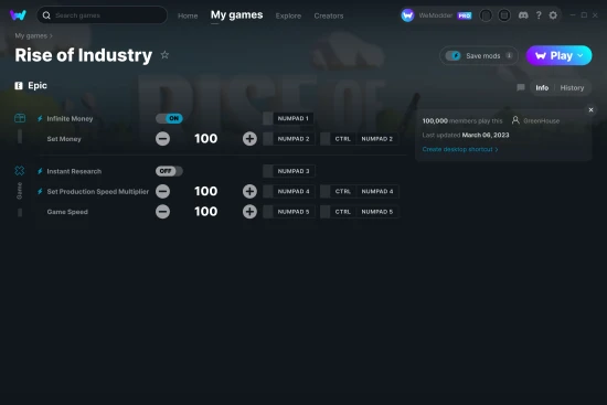 Rise of Industry cheats screenshot