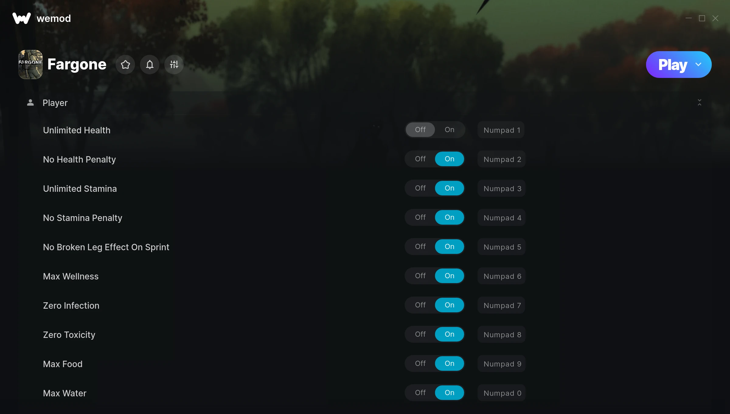 Fargone cheats screenshot