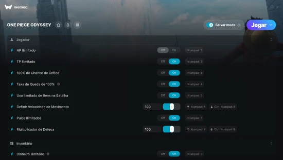 Captura de tela de trapaças de ONE PIECE ODYSSEY