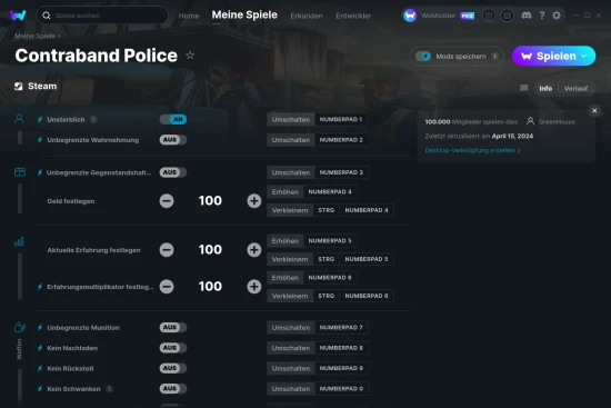 Contraband Police Cheats Screenshot