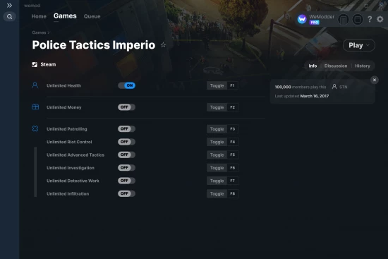 Police Tactics Imperio cheats screenshot