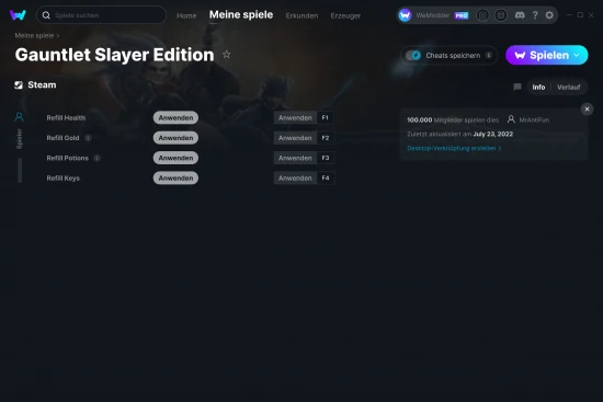 Gauntlet Slayer Edition Cheats Screenshot