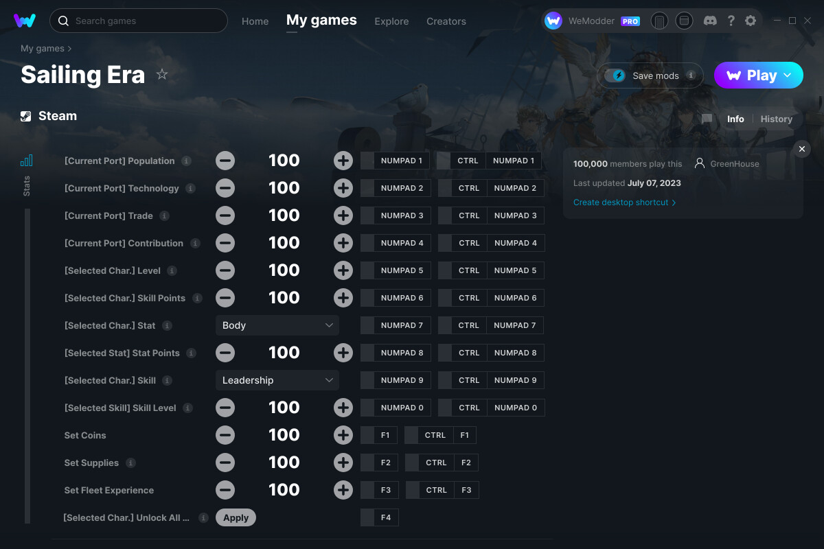 Sailing Era Cheats and Trainer for Steam Trainers WeMod Community