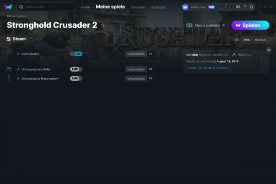 Stronghold Crusader 2 Cheats Screenshot