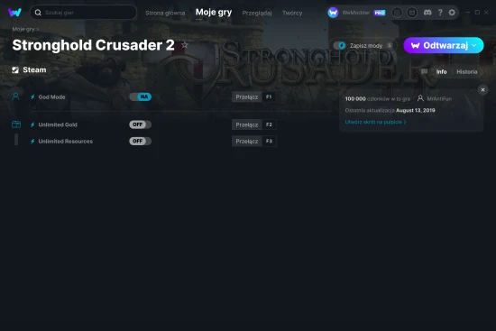cheaty Stronghold Crusader 2 zrzut ekranu