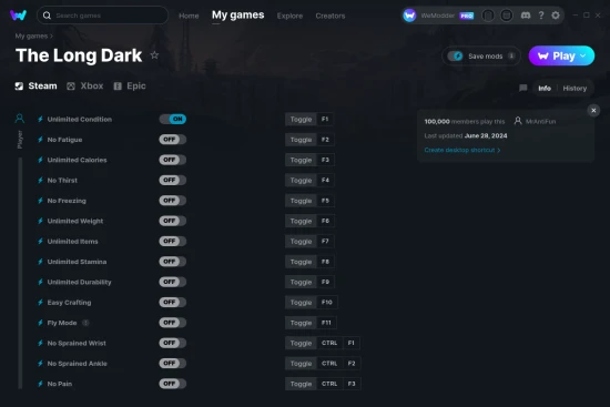 The Long Dark cheats screenshot