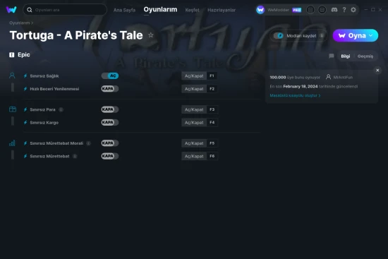 Tortuga - A Pirate's Tale hilelerin ekran görüntüsü
