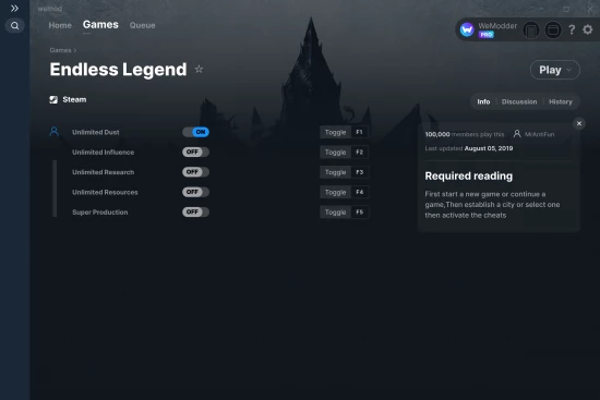 Endless Legend cheats screenshot