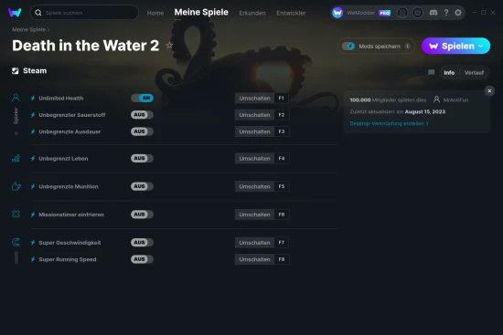 Death in the Water 2 Cheats Screenshot