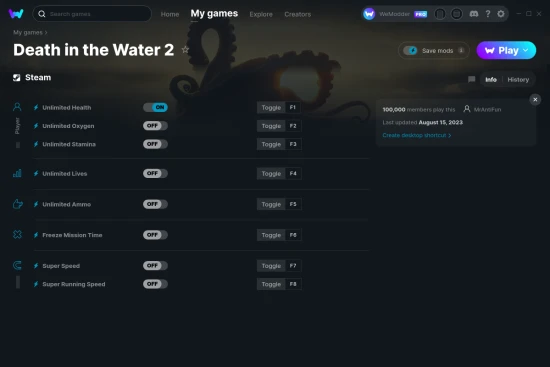 Death in the Water 2 cheats screenshot
