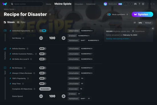 Recipe for Disaster Cheats Screenshot