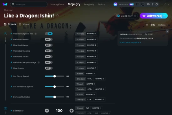 cheaty Like a Dragon: Ishin! zrzut ekranu
