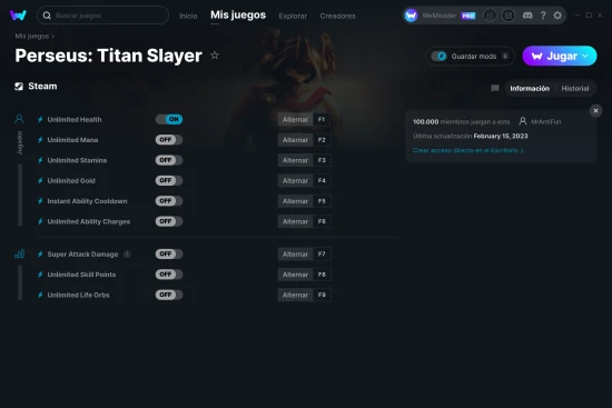 captura de pantalla de las trampas de Perseus: Titan Slayer