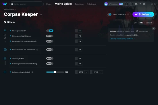 Corpse Keeper Cheats Screenshot