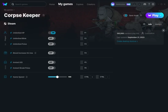 Corpse Keeper cheats screenshot