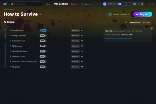 captura de pantalla de las trampas de How to Survive