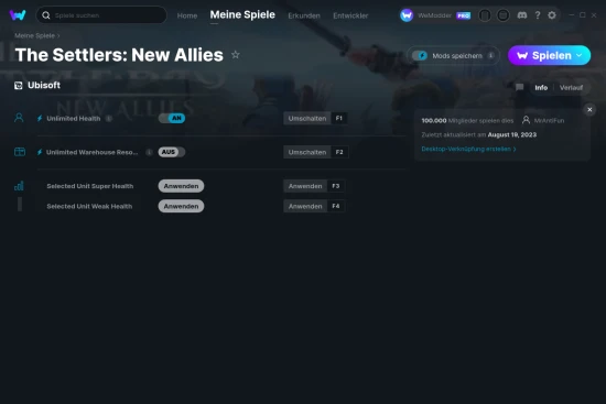 The Settlers: New Allies Cheats Screenshot