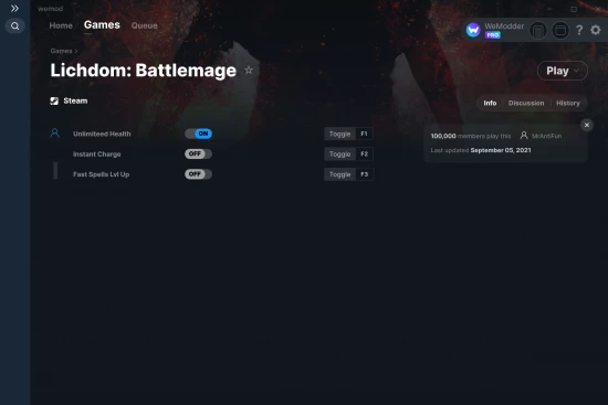 Lichdom: Battlemage cheats screenshot