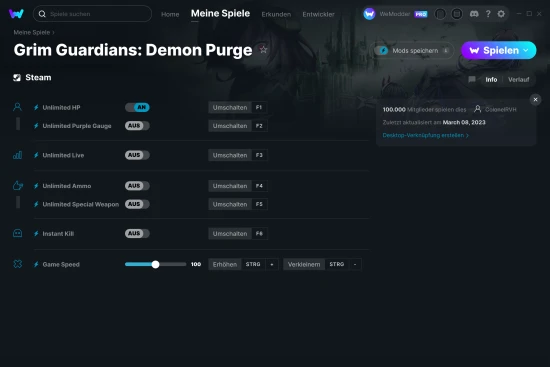 Grim Guardians: Demon Purge Cheats Screenshot
