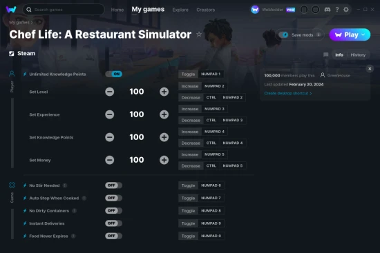 Chef Life: A Restaurant Simulator cheats screenshot