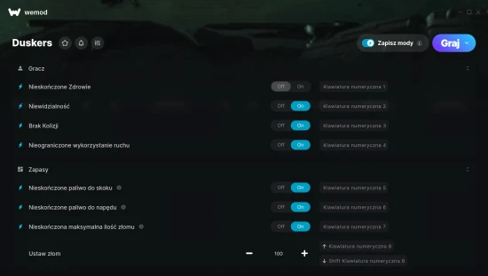 Cheaty do Duskers – zrzut ekranu