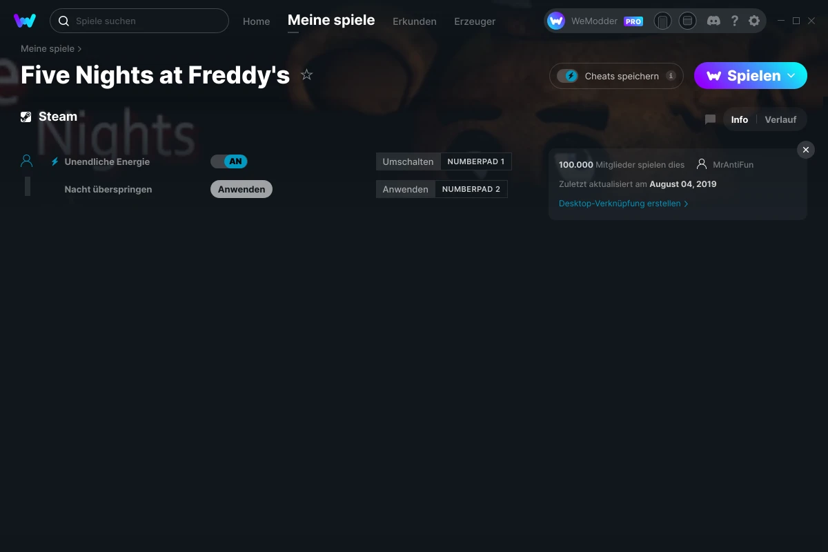 Five Nights at Freddy's Cheats & Trainers for PC