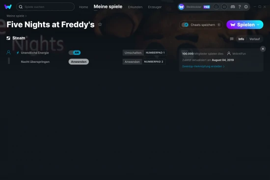 Five Nights at Freddy's Cheats Screenshot