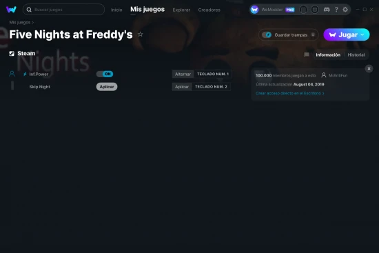 captura de pantalla de las trampas de Five Nights at Freddy's