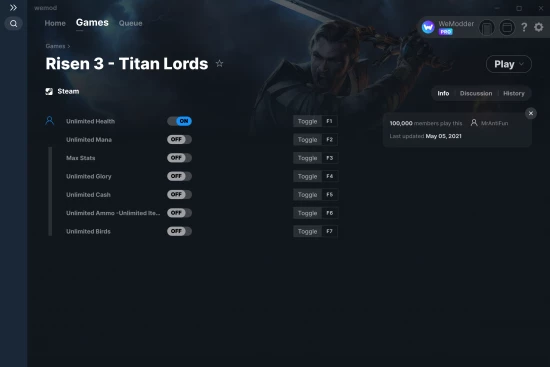 Risen 3 - Titan Lords cheats screenshot