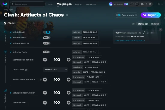 captura de pantalla de las trampas de Clash: Artifacts of Chaos