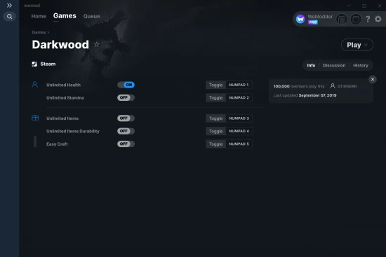 Darkwood cheats screenshot