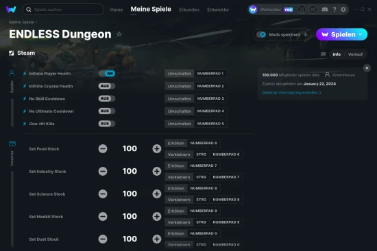 ENDLESS Dungeon Cheats Screenshot