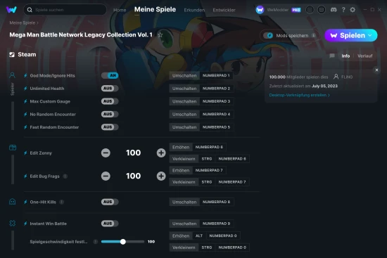 Mega Man Battle Network Legacy Collection Vol. 1 Cheats Screenshot
