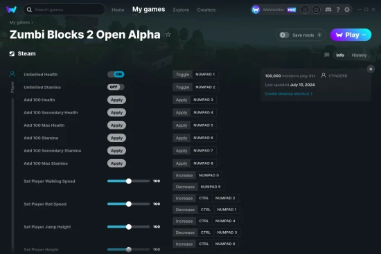 Zumbi Blocks 2 Open Alpha cheats screenshot