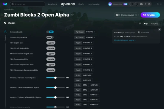 Zumbi Blocks 2 Open Alpha hilelerin ekran görüntüsü