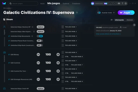 captura de pantalla de las trampas de Galactic Civilizations IV: Supernova