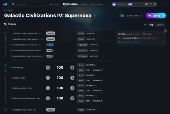 Galactic Civilizations IV: Supernova hilelerin ekran görüntüsü