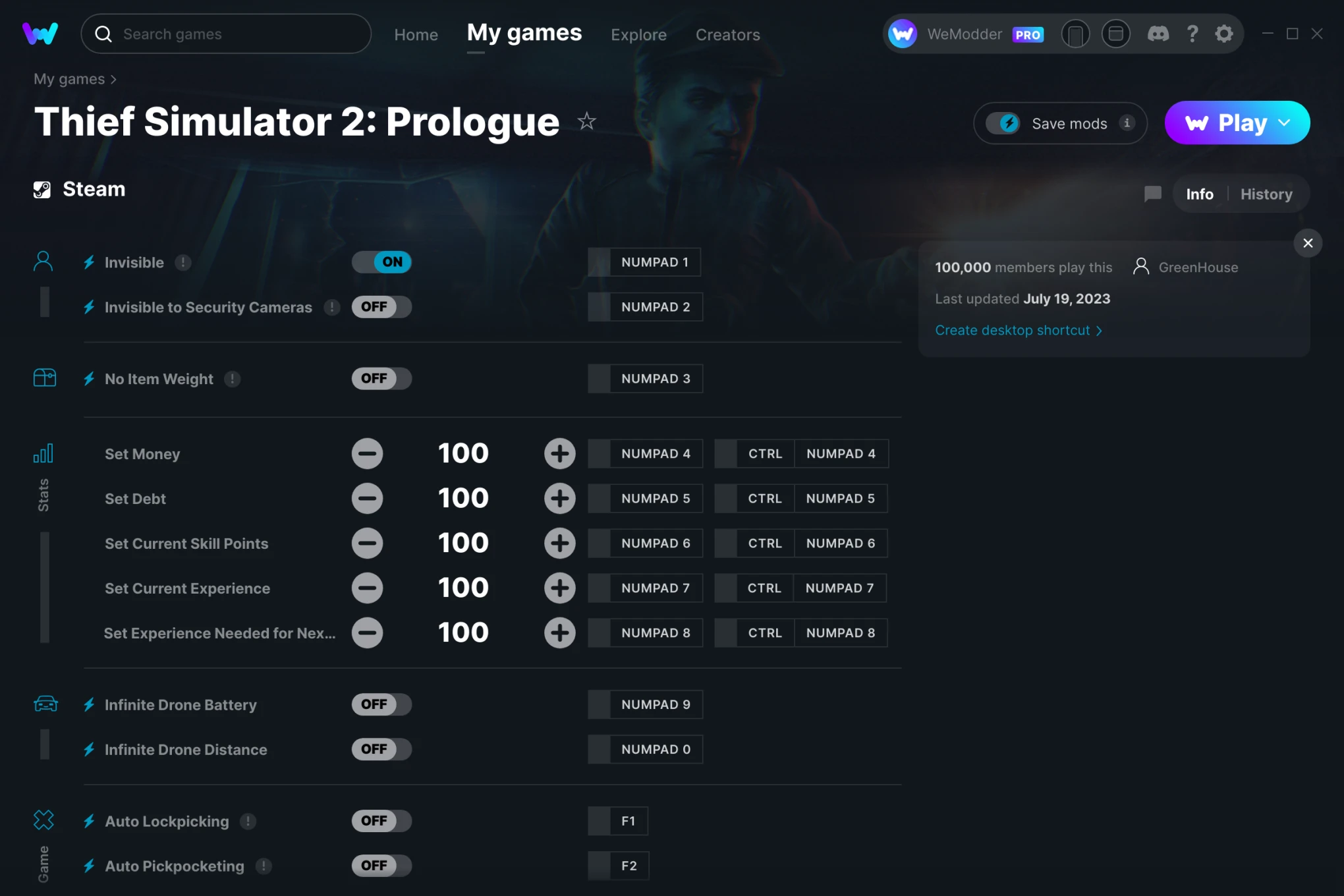 Thief Simulator 2: Prologue Cheats & Trainers for PC | WeMod