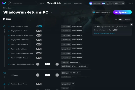 Shadowrun Returns PC Cheats Screenshot