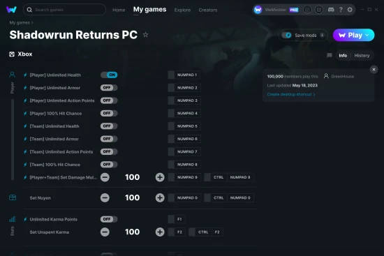 Shadowrun Returns PC cheats screenshot
