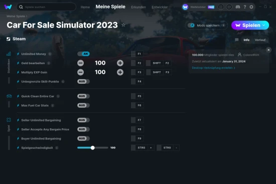 Car For Sale Simulator 2023 Cheats Screenshot